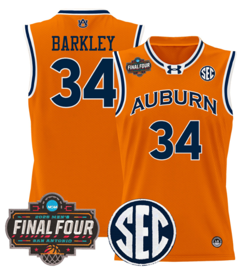 Charles Barkley Jersey #34 Auburn Tigers 2025 Final Four Patch Basketball Stitched - Image 4