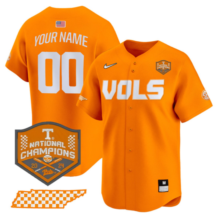Custom Tennessee Volunteers Jersey World Series Champions Stitched Baseball 18 Custom Tennessee Volunteers Jersey World Series Champions Stitched Baseball