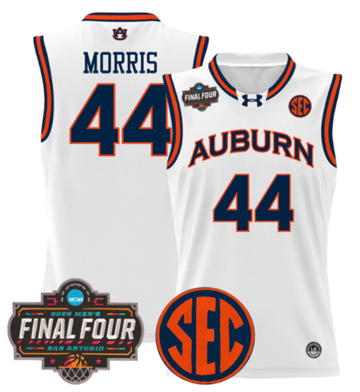 Chris Morris Jersey #44 Auburn Tigers 2025 Final Four Patch Stitched Basketball - Image 2