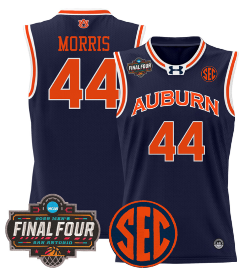 Chris Morris Jersey #44 Auburn Tigers 2025 Final Four Patch Stitched Basketball - Image 5