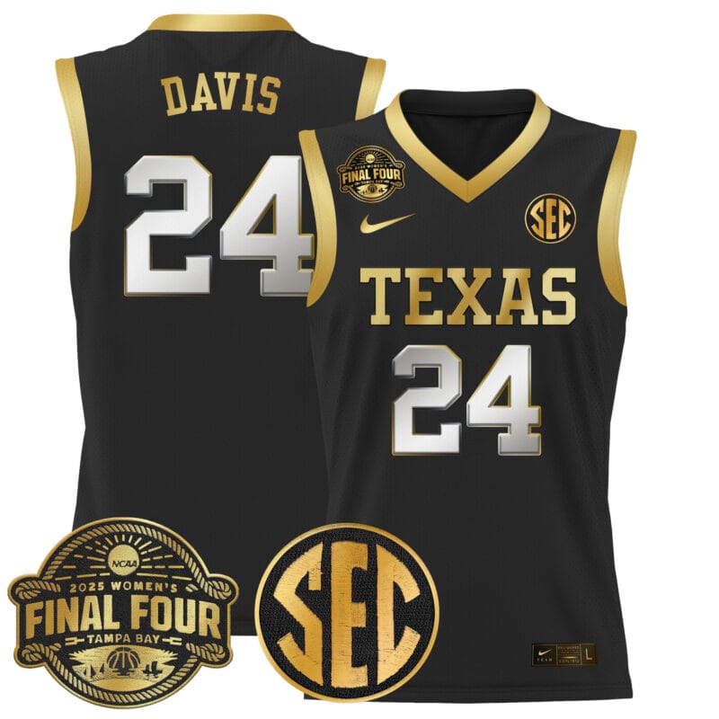 Clarissa Davis Jersey #35 Texas Longhorns 2025 Sec Final Four Patch Basketball Stitched 14 Clarissa Davis Jersey #35 Texas Longhorns 2025 Sec Final Four Patch Basketball Stitched
