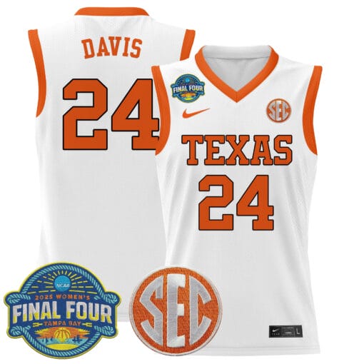 Clarissa Davis Jersey #35 Texas Longhorns 2025 Sec Final Four Patch Basketball Stitched - Image 2