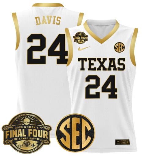 Clarissa Davis Jersey #35 Texas Longhorns 2025 Sec Final Four Patch Basketball Stitched - Image 3