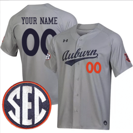 Custom Auburn Tigers Jersey All Stitched SEC Patch Stitched Baseball - Image 6