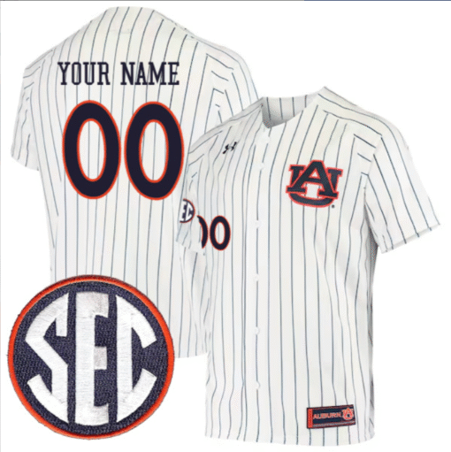 Custom Auburn Tigers Jersey All Stitched SEC Patch Stitched Baseball - Image 2