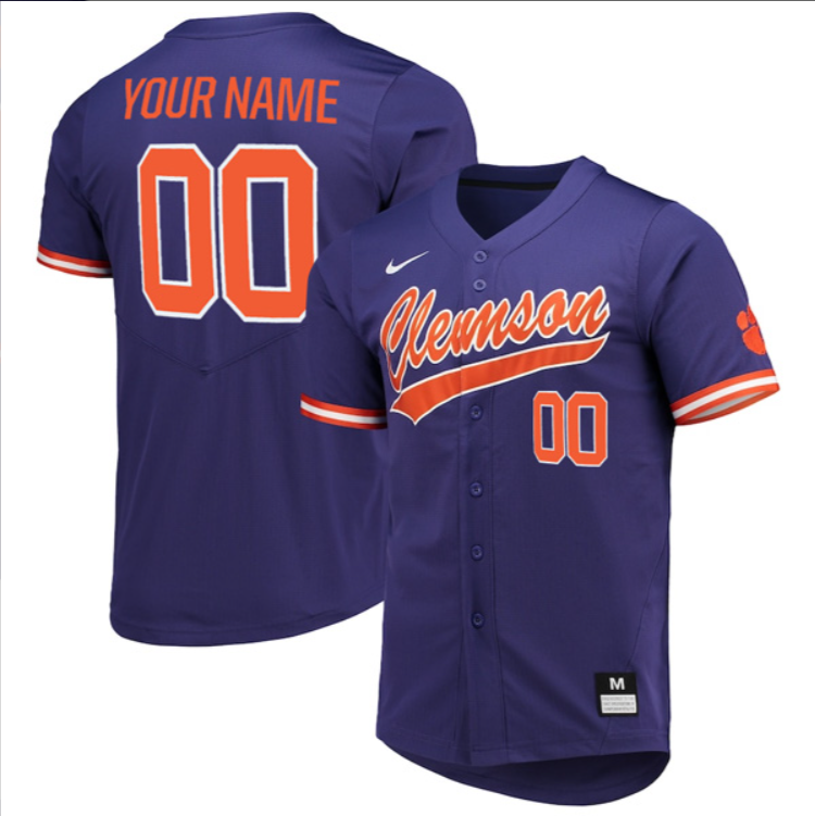Custom Clemson Tigers Jersey All Stitched Stitched Baseball 10 Custom Clemson Tigers Jersey All Stitched Stitched Baseball