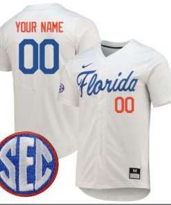 Alternative view of Custom Florida Gators Jersey College Game SEC Patch Stitched Baseball
