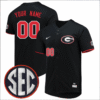 Custom Georgia Bulldogs Jersey Full Button All Stitched SEC Patch Stitched Baseball
