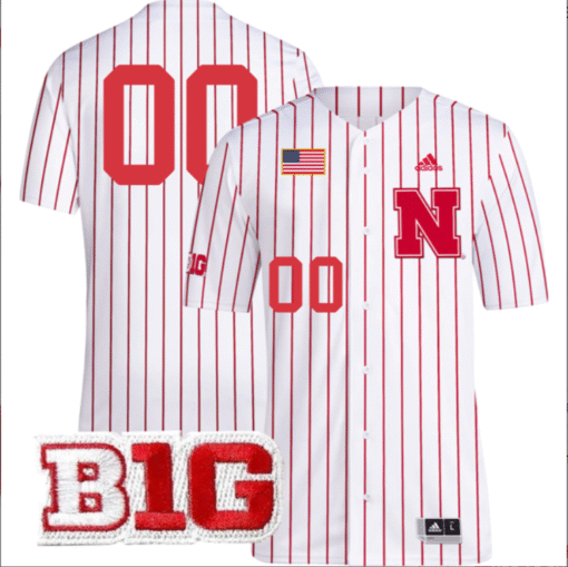 Custom Nebraska Cornhuskers Jersey All Stitched BIG Patch Stitched Baseball - Image 3