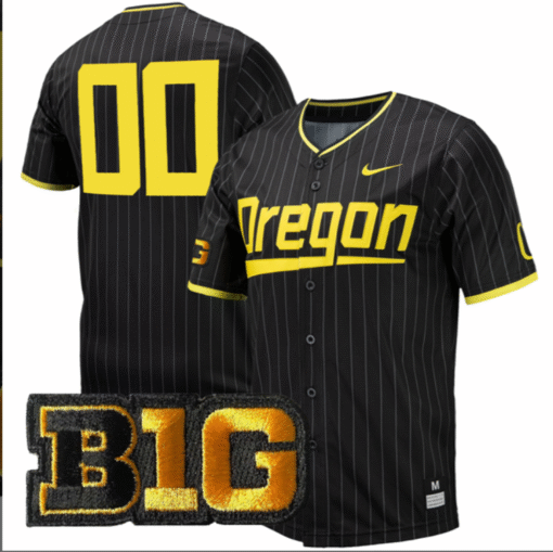 Custom Oregon Ducks Jersey All Stitched BIG Patch Stitched Baseball