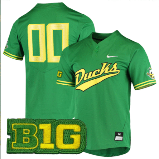 Custom Oregon Ducks Jersey All Stitched BIG Patch Stitched Baseball - Image 7