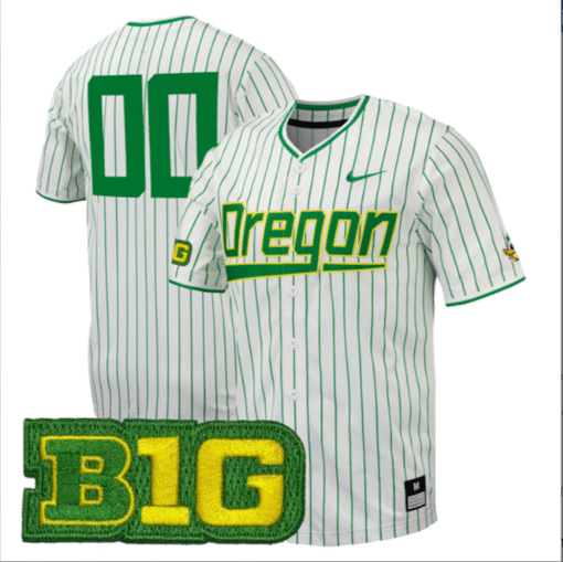 Custom Oregon Ducks Jersey All Stitched BIG Patch Stitched Baseball - Image 5