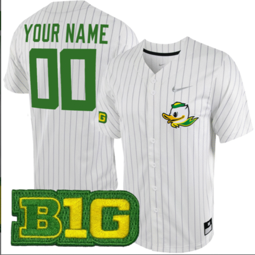 Custom Oregon Ducks Jersey All Stitched BIG Patch Stitched Baseball - Image 4