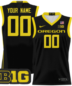 Custom Oregon Ducks Jersey 2024 Lightweight Basketball Black