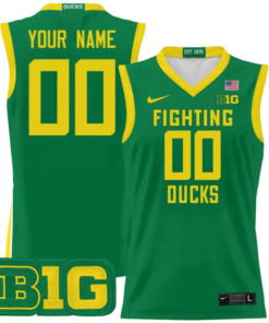 Custom Oregon Ducks Jersey 2024 Lightweight Basketball Green