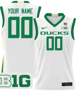 Custom Oregon Ducks Jersey 2024 Lightweight Basketball White