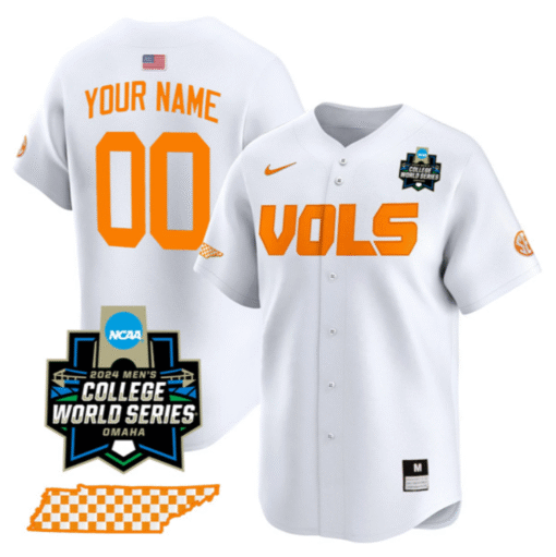 Custom Tennessee Volunteers Jersey College World Series Stitched Baseball - Image 5