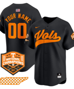 Custom Tennessee Volunteers Jersey 2024 Champions Premier Stitched Black