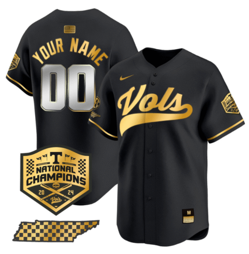 Custom Tennessee Volunteers Jersey 2024 Champions Premier Stitched Baseball