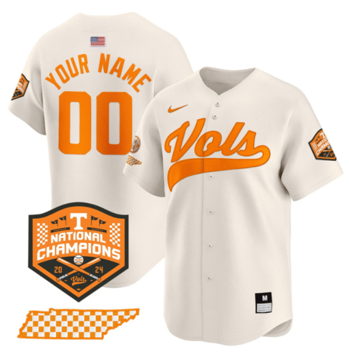 Custom Tennessee Volunteers Jersey 2024 Champions Premier Stitched Baseball - Image 4