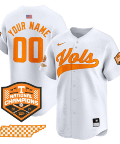 Alternative view of Custom Tennessee Volunteers Jersey 2024 Champions Premier Stitched Baseball