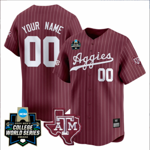 Custom Texas A&M Jersey World Series Stitched Baseball