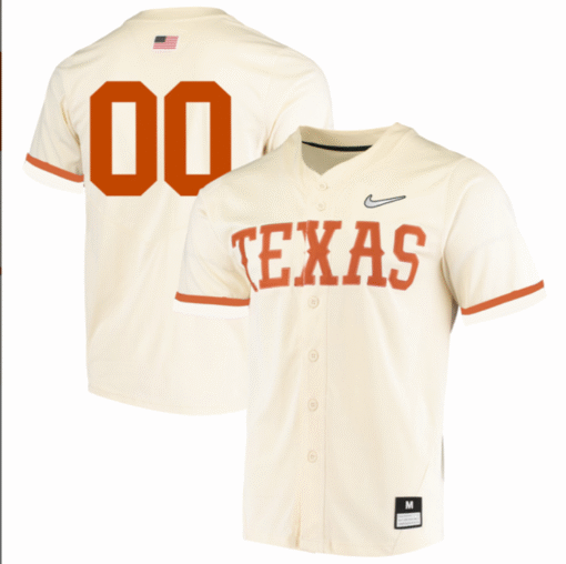 Custom Texas Longhorns Jersey All Stitched Baseball - Image 3