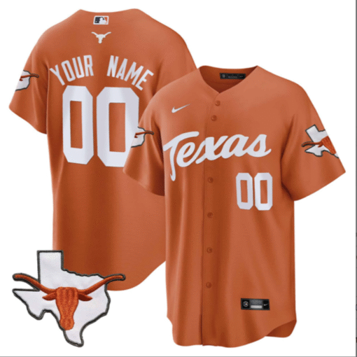 Custom Texas Longhorns Jersey All Stitched Baseball - Image 9