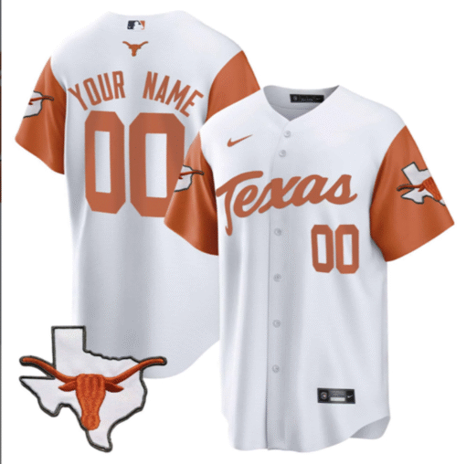 Custom Texas Longhorns Jersey All Stitched Baseball - Image 5