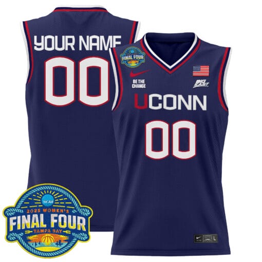 Custom UConn Huskies Jersey 2025 Big Eat Final Four Patch Stitched Basketball - Image 2