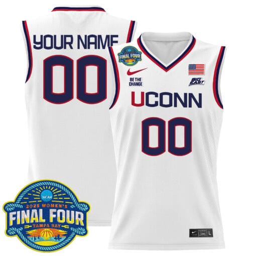Custom UConn Huskies Jersey 2025 Big Eat Final Four Patch Stitched Basketball - Image 3