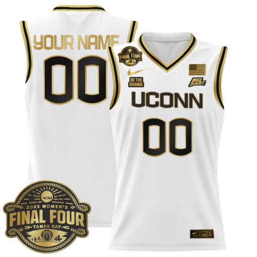Custom UConn Huskies Jersey 2025 Big Eat Final Four Patch Stitched Basketball - Image 4
