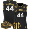 Dylan Cardwell Jersey #44 Auburn Tigers 2025 Final Four Patch Stitched Basketball