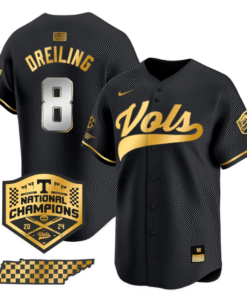 Dylan Dreiling Jersey #8 Tennessee Vols 2024 Champions Stitched Baseball