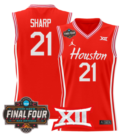 Emanuel Sharp Jersey #21 Houston Cougars 2025 Final Four Patch Basketball Stitched - Image 4