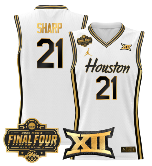 Emanuel Sharp Jersey #21 Houston Cougars 2025 Final Four Patch Basketball Stitched - Image 2
