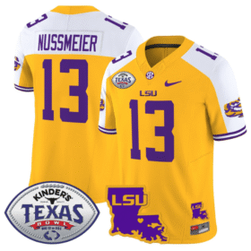 Garrett Nussmeier Jersey #13 LSU Tigers 2024 Texas Bowl Stitched Football