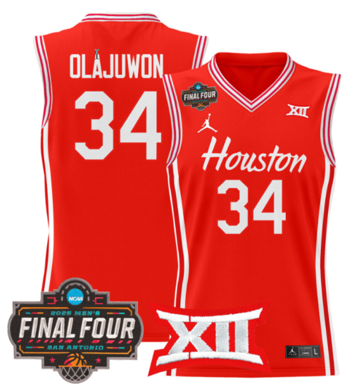 Hakeem Olajuwon Jersey #34 Houston Cougars 2025 Final Four Patch Basketball Stitched - Image 4