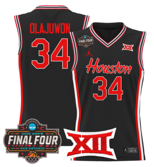 Hakeem Olajuwon Jersey #34 Houston Cougars 2025 Final Four Patch Basketball Stitched - Image 6