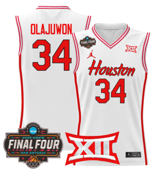 Hakeem Olajuwon Jersey #34 Houston Cougars 2025 Final Four Patch Basketball Stitched - Image 3