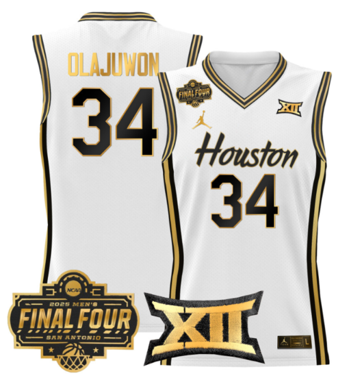 Hakeem Olajuwon Jersey #34 Houston Cougars 2025 Final Four Patch Basketball Stitched - Image 2