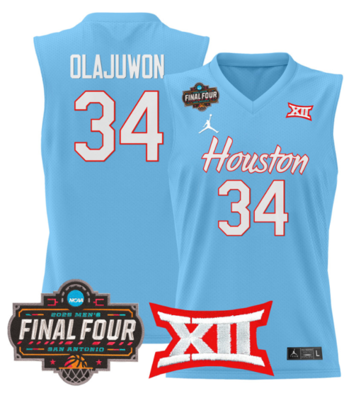 Hakeem Olajuwon Jersey #34 Houston Cougars 2025 Final Four Patch Basketball Stitched - Image 5
