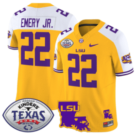 John Emery Jr Jersey #22 LSU Tigers 2024 Texas Bowl Stitched Football 14 John Emery Jr Jersey #22 LSU Tigers 2024 Texas Bowl Stitched Football