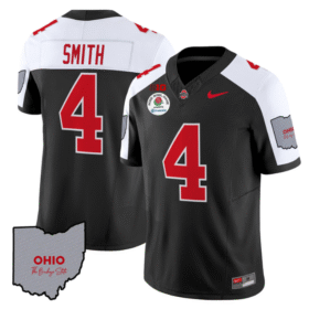 Jeremiah Smith Jersey #4 Ohio State Rose Bowl Patch V3 Stitched Football
