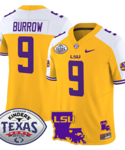 Joe Burrow Jersey #9 LSU Tigers 2024 Texas Bowl Stitched Football