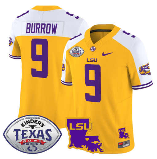 Joe Burrow Jersey #9 LSU Tigers 2024 Texas Bowl Stitched Football