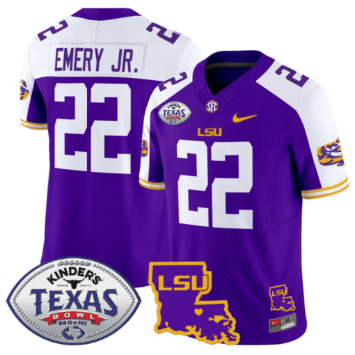 John Emery Jr Jersey #22 LSU Tigers 2024 Texas Bowl Stitched Football - Image 5