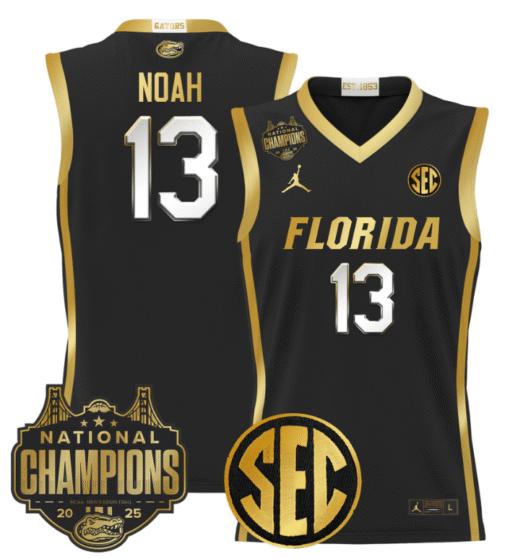 Joakim Noah Jersey #13 Florida Gators 2025 National Champions Patch Basketball Stitched