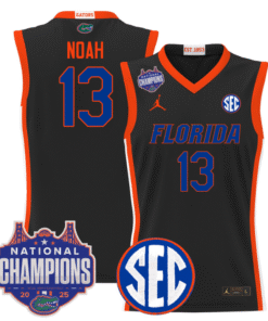 Alternative view of Joakim Noah Jersey #13 Florida Gators 2025 National Champions Patch Basketball Stitched