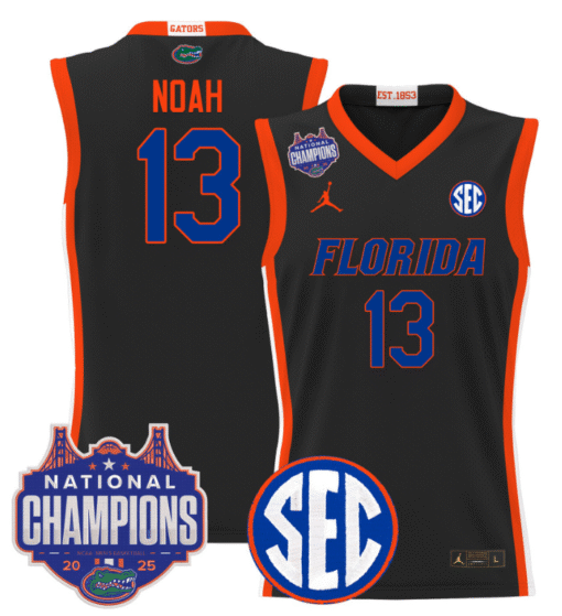 Joakim Noah Jersey #13 Florida Gators 2025 National Champions Patch Basketball Stitched - Image 2
